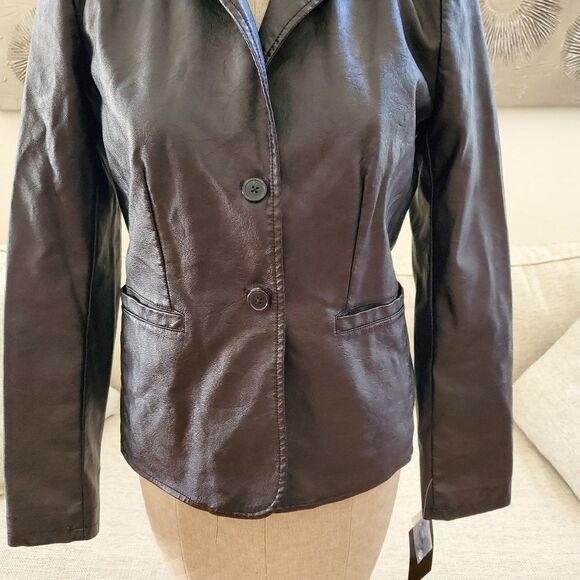 Bagatelle Garment Dyed Faux Leather Jacket sz S - Picture 6 of 15